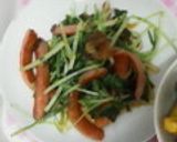 水菜とベーコンのコンソメ炒め作り方7写真