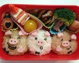園児のお弁当 ブタさんおにぎり☆作り方5写真
