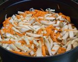 ストウブ鍋♪鶏肉＆きのこ炊き込みご飯♪作り方3写真