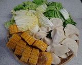 とうもろこしと水餃子と白菜鍋作り方1写真