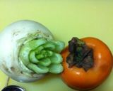 柿 と かぶ の♪ハニーマスタード♪あえ作り方1写真