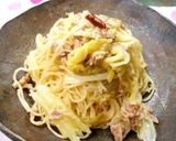 白菜とツナのぺペロンチーノ作り方4写真