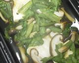 ルクエで温豆腐～きのこと春菊のあんかけ作り方4写真