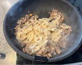 蓮根としめじの和風パスタ（肉入り）作り方4写真