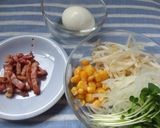 カリカリベーコンと新鮮野菜の中華そば作り方3写真