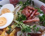 カリカリベーコンと新鮮野菜の中華そば作り方6写真
