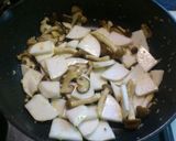 かぶと牛肉のクリー厶フィットチーネパスタ作り方3写真