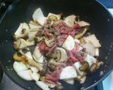 かぶと牛肉のクリー厶フィットチーネパスタ作り方4写真