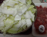 すき焼きのタレで★牛肉、白菜の卵煮丼作り方1写真