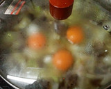 すき焼きのタレで★牛肉、白菜の卵煮丼作り方5写真