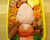ノッポン弟のキャラ弁当（東京タワーキャラ作り方5写真