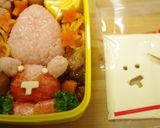 ノッポン弟のキャラ弁当（東京タワーキャラ作り方7写真