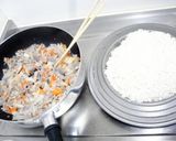 豚汁の具で!中華おこわ作り方3写真
