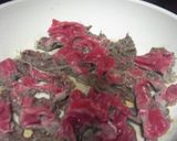 ジャンボなめこと牛肉のペッパー炒め作り方2写真