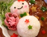 ❃クリスマス✾雪だるまのデコカレー*＊作り方7写真