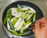 ネギ味噌スパゲッティ作り方1写真