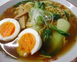 チンゲン菜あんかけ♪中華そば作り方4写真