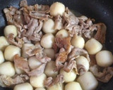 里芋と豚肉の味噌バターネギまみれ作り方2写真