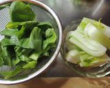 青梗菜とﾊﾑの中華ｽｰﾌﾟ作り方1写真