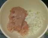 鶏挽き肉＋れんこん＝テリマヨつくね♪作り方3写真