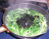 水菜とわかめのからし和え作り方2写真