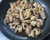 蓮根と鶏肉のきんぴら作り方5写真