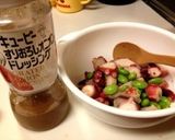 たこと枝豆のドレッシング和え＊作り方1写真