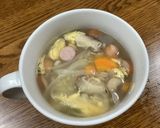 もち麦入りふわふわ卵の中華スープ作り方4写真