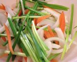 キャラ弁＊かき揚げ巻いたおにぎりちゃん作り方1写真