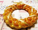 パンdeクリスマスリース(6つ編み)♪作り方21写真