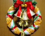 パンdeクリスマスリース(6つ編み)♪作り方33写真