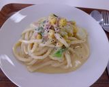 小腹サイズ!カルボナーラ風うどん作り方5写真