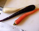 ささっと！ニンジンだけのかき揚げ作り方1写真