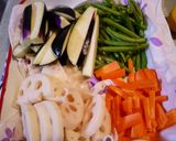 揚げ野菜とササミのポン酢漬け作り方2写真