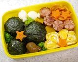 ペンギントリオの仲良しキャラ弁当作り方3写真