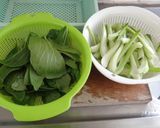 [簡単]チンゲン菜のあっさり炒め作り方1写真