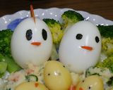 お誕生日に♪ニワトリ家族のにぎやかサラダ作り方3写真