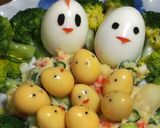 お誕生日に♪ニワトリ家族のにぎやかサラダ作り方8写真