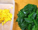 ほうれん草と菊の花のポン酢和え作り方1写真
