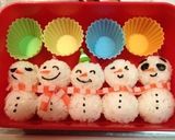 園児 お弁当 コロコロ雪だるまさん☃作り方7写真