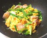 チキンとふんわりたまごの親子ラーメン♪作り方4写真