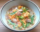 チキンとふんわりたまごの親子ラーメン♪作り方5写真