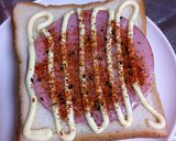 ピリ辛!!七味チーズトースト♥作り方1写真