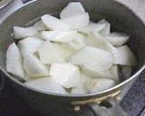 麻婆茄子の素で　大根の中華風煮物作り方1写真