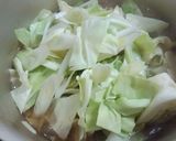 キャベツと豚バラ肉のさっと煮 もつ鍋 風作り方3写真