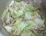 キャベツと豚バラ肉のさっと煮 もつ鍋 風作り方4写真