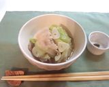 キャベツと豚バラ肉のさっと煮 もつ鍋 風作り方6写真