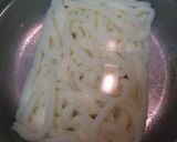 ズボラ飯♪葱・たぬき釜玉うどん作り方1写真