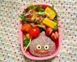 ＊キャラ弁＊スライムおにぎり作り方3写真