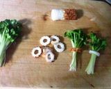 薄切りハムのかいわれ巻き作り方1写真